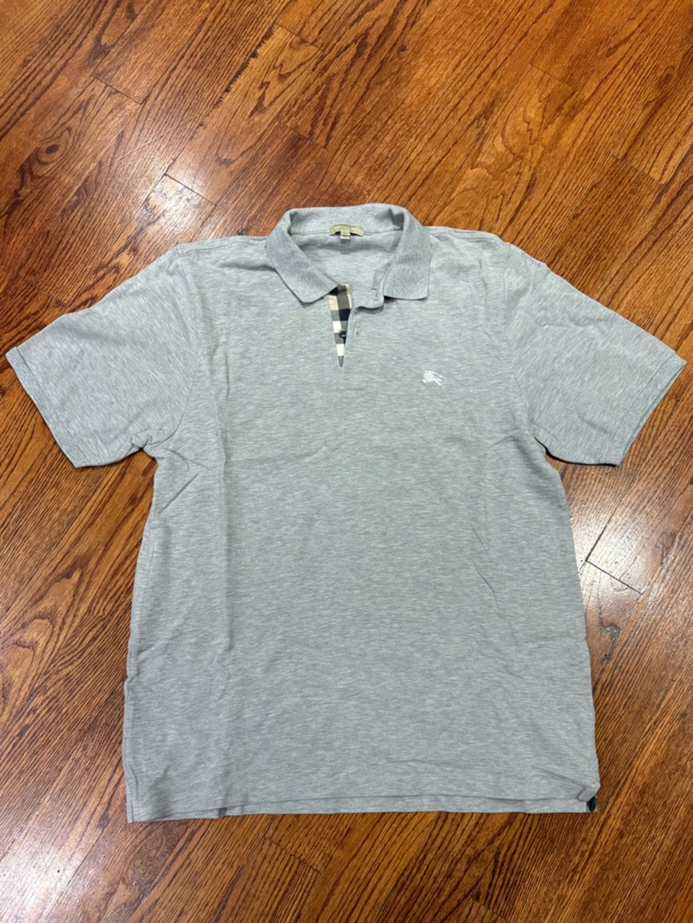 Men's Grey Burberry Polo Shirt